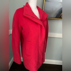 J Crew red/ pink winter wool coat